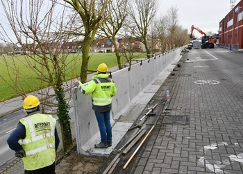 Keerwanden parking Kortrijk, hoogteverschil opvangen, CBS Beton