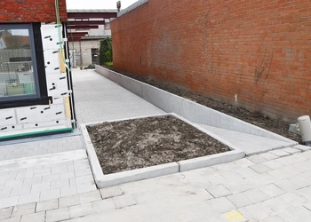 Stapstenen, traptreden, keerwanden, murs de soutènement, L-steine, L-wände, CBS Beton